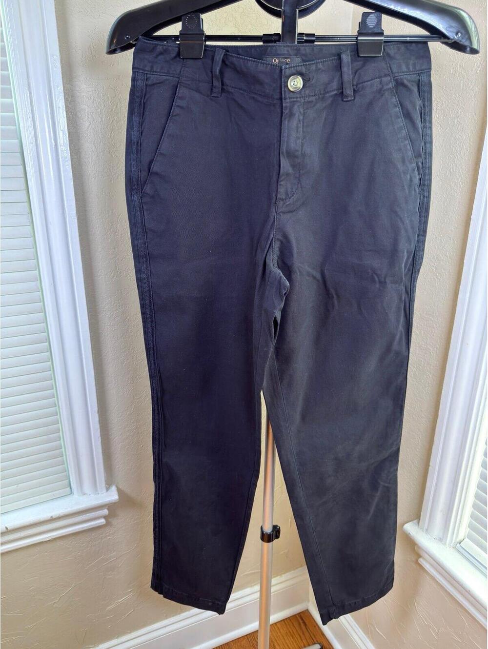 Quince Stretch‎ Cotton Twill Girlfriend Chino Pants Black Size 27 Organic Cotton